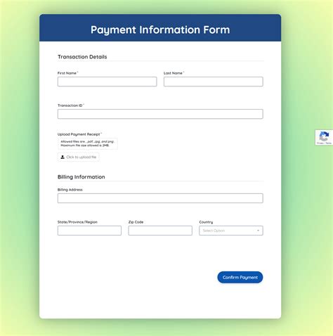 Payment Form.